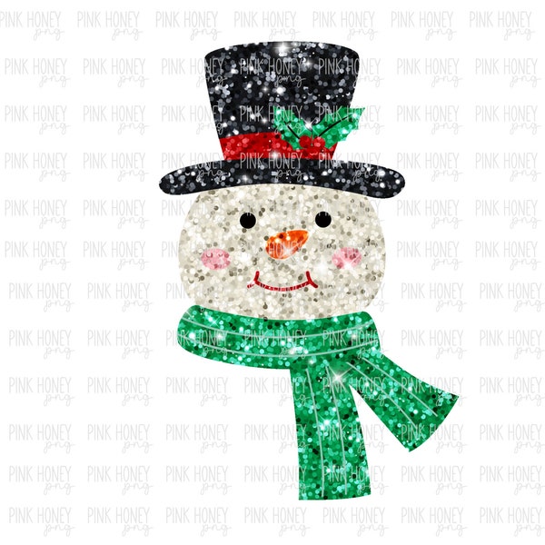 Glitter Snowman PNG Glitter Christmas Digital Download Cute Snow Christmas Clipart Sparkly Christmas Snowman Red And Green Glitter Png