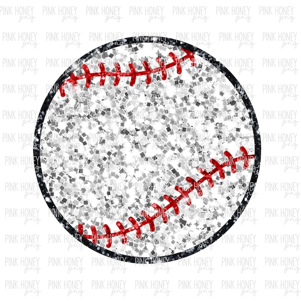 Glitter Baseball PNG Glitter Baseball Png Digital Design Sports Png Ball Clipart Cute Sparkly Png Design Sports Clipart