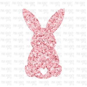 GLITTER Osterhase Png Ostern Digital Design Süßer Rosa glitzernder Hase Clipart Ostern PNG Glitter PNG Trendy Png Ostern Tshirt Design