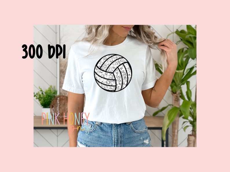 GLITTER Volleyball Png Volleyball Digital Design Cute Sparkly Ball