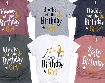 Wizard Birthday Squad Shirts, Magic Birthday Shirts, Personalized Birthday Shirts, Birthday Girl Shirt, Birthday Group Shirts, Fantasy Shirt