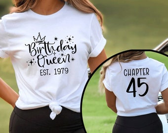 Birthday Queen Shirt, 45th Birthday Shirt, 1979 Birthday Shirt, Birthday Shirt For Women, Hello 45 Shirt, 45th Birthday Gift, 45 Old Shirt