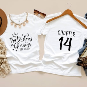 Birthday Princess Shirt, 14th Birthday Shirt, Birthday Girl Shirt, 14th Birthday Gift, Fourteen Birthday T-Shirt, 14 Years Old Shirt