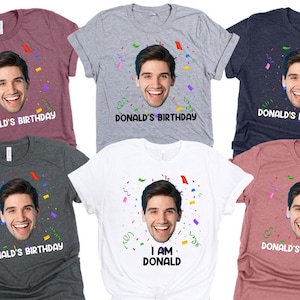 Funny Birthday Matching Shirt, Custom Face Birthday Shirt, Birthday Photo Shirts, Birthday Party Group Shirt, Custom Photo Shirt, Face Shirt