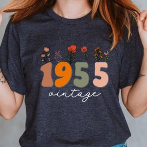 chemise vintage 1955, chemise 70e anniversaire, t-shirt 70 et fabuleux, cadeau d'anniversaire pour senior, t-shirt de fête d'anniversaire, chemise 70 ans, joyeux 70e âge