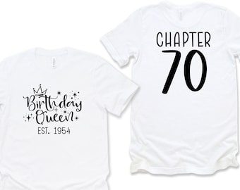 Birthday Shirt For Women, Birthday Queen Shirt, 70th Birthday Shirt, 1954 Birthday Shirt, 70th Birthday Gift For Women, Custom 70th Birthday
