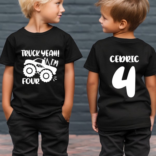 Monster Truck Birthday Shirt, Fourth Birthday Shirt, Truck Party Shirt, 4 Year Old Birthday Shirt, Boys Birthday Shirt, Motorcross T-Shirt