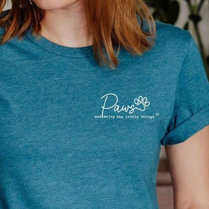 Enjoy Life Shirt, Pocket Paws Shirt, Dog Lover Shirt, Women Dog Shirt, Minimalist Dog Mom, Inspirational TShirt, Motivational Quote Shirt