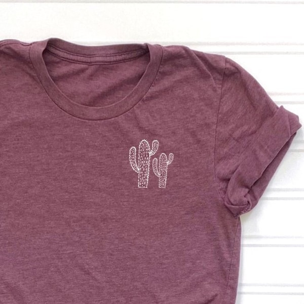 Vintage Cactus Prints Casual Cotton Shirt