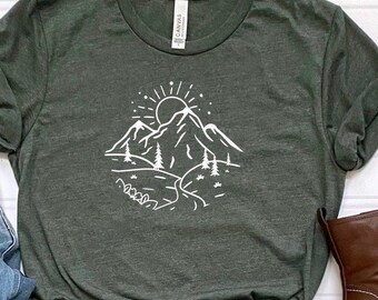 Mountain View Shirt, Hiking Buddies Shirt, Mountain Silhouette Tee, Camping Squad Shirt, Adventure T-Shirt, Gift Shirt for Nature Lover