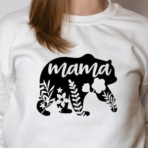 Bear Lovers Sweatshirt, Cute Animal Lover Sweatshirt, Mama Bear Sweatshirt, Mother&#39;s Day Gifts, Mom Life Sweatshirt, New Mom Sweatshirt