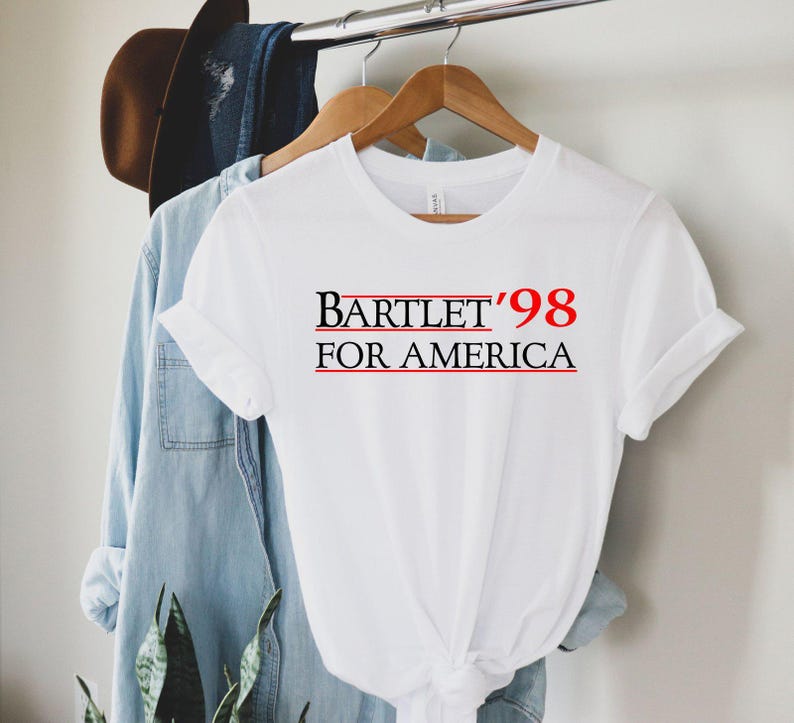 West Wing Bartlet For America 1998 T-Shirt, Election Campaign Shirt, USA Independence Day Tee, Fourth of July Gift, Patriotic Women Tshirt image 3