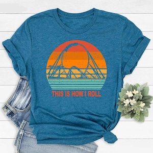 Vintage Roller Coaster Shirt, Amusement Park Shirt, Roller Coaster Lover Gift, Adventure Fun Tee, Carnival T-shirt, Roller Coaster Fan Shirt image 2