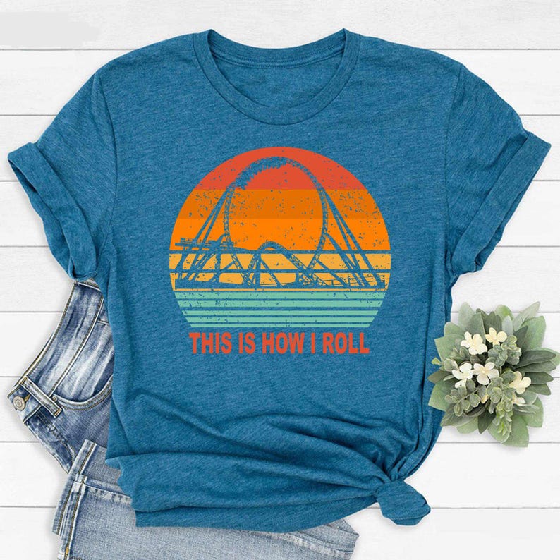 Vintage Roller Coaster Shirt, Amusement Park Shirt, Roller Coaster Lover Gift, Adventure Fun Tee, Carnival T-shirt, Roller Coaster Fan Shirt image 2