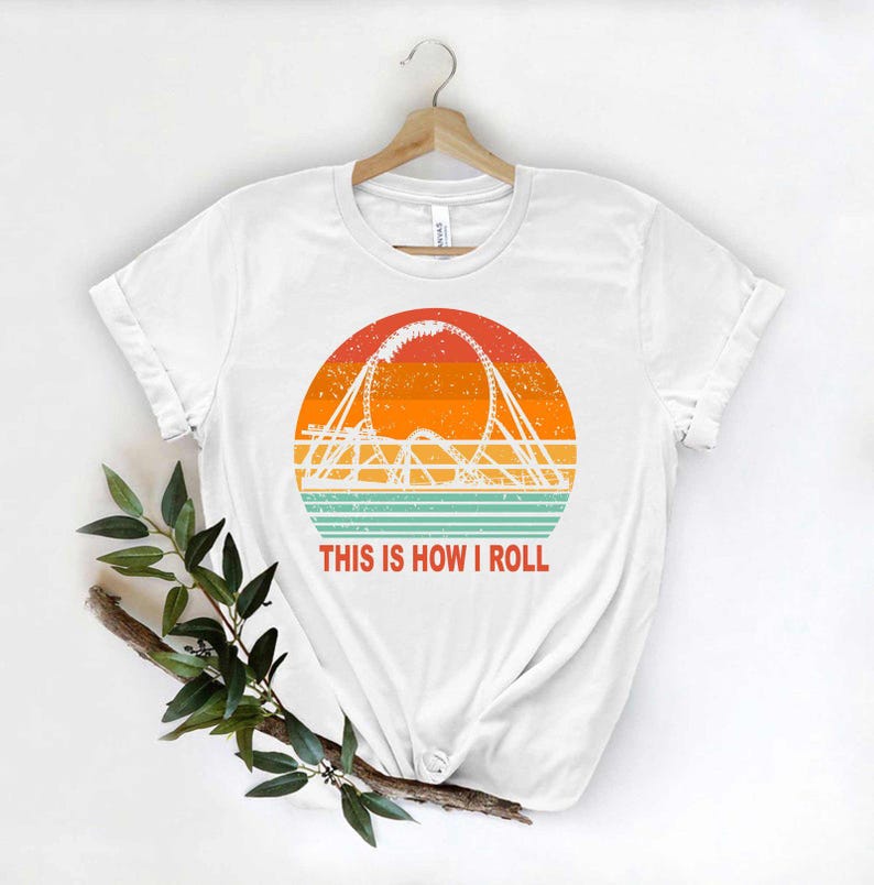 Vintage Roller Coaster Shirt, Amusement Park Shirt, Roller Coaster Lover Gift, Adventure Fun Tee, Carnival T-shirt, Roller Coaster Fan Shirt image 4
