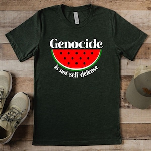 Free Palestine Shirt, Activist Shirt, Genocide is Not Self Defense Shirt, This is Not a Watermelon, Stand With Palestine Tee, Human Rights image 2