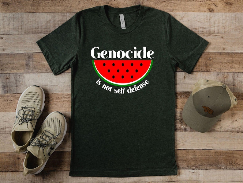 Free Palestine Shirt, Activist Shirt, Genocide is Not Self Defense Shirt, This is Not a Watermelon, Stand With Palestine Tee, Human Rights image 2