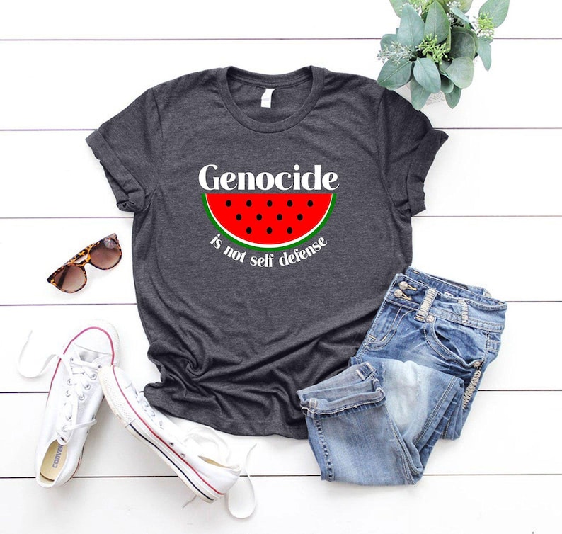 Free Palestine Shirt, Activist Shirt, Genocide is Not Self Defense Shirt, This is Not a Watermelon, Stand With Palestine Tee, Human Rights image 1