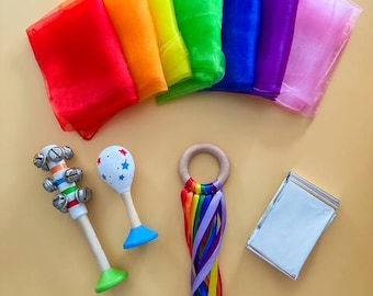 Baby Sensory Gift Box - UKCA Tested Sensory Toys | Baby Shower Gift | High Quality Range of Toys for Babies | Baby Growth & Development