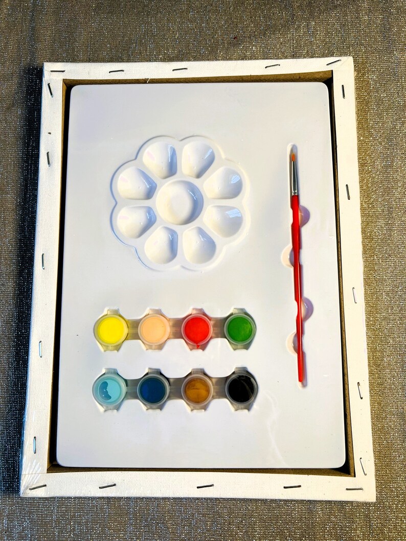 Pre Drawn Canvas Ready to Paint DIY Paint Canvas Kids Fun Etsy