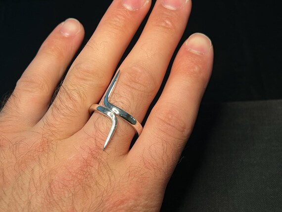 925 Sterling Silver Barbed Ring - image 6