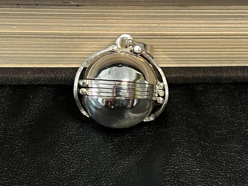 925 Sterling Silver 6 Panel Sphere Locket Etsy
