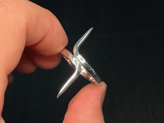 925 Sterling Silver Barbed Ring - image 5