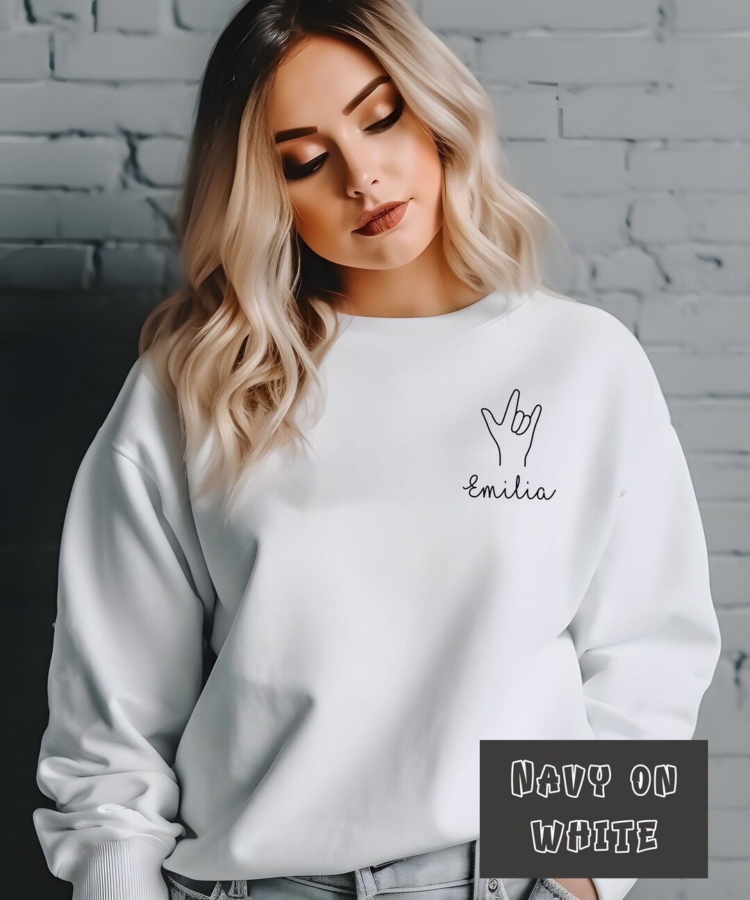 Love Sign Language Sweatshirt, Personalized Love Sweatshirt, Sand