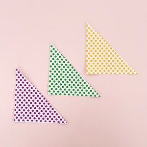 Bolsas para obsequios en forma de cono de papel con lunares Mini bolsas para obsequios de papel a rayas - Paquete de 20 - 3 opciones de color
