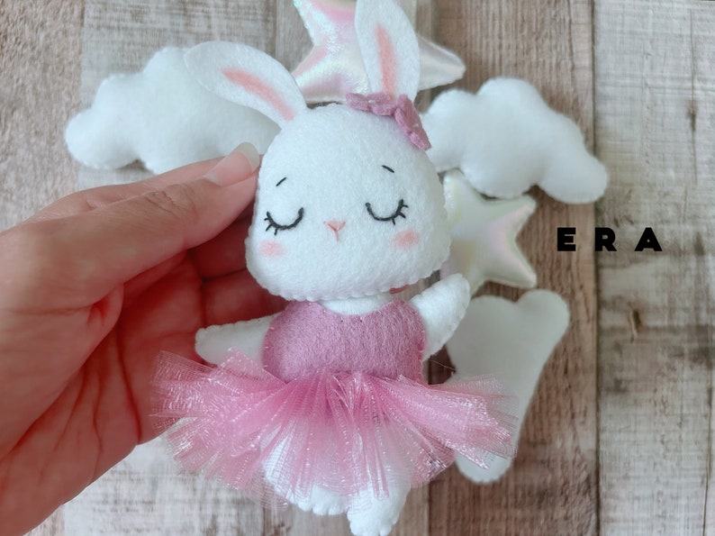 Cute Ballerina Bunny Set PDF Pattern. Hand Sewing Pattern. Stuffed ...