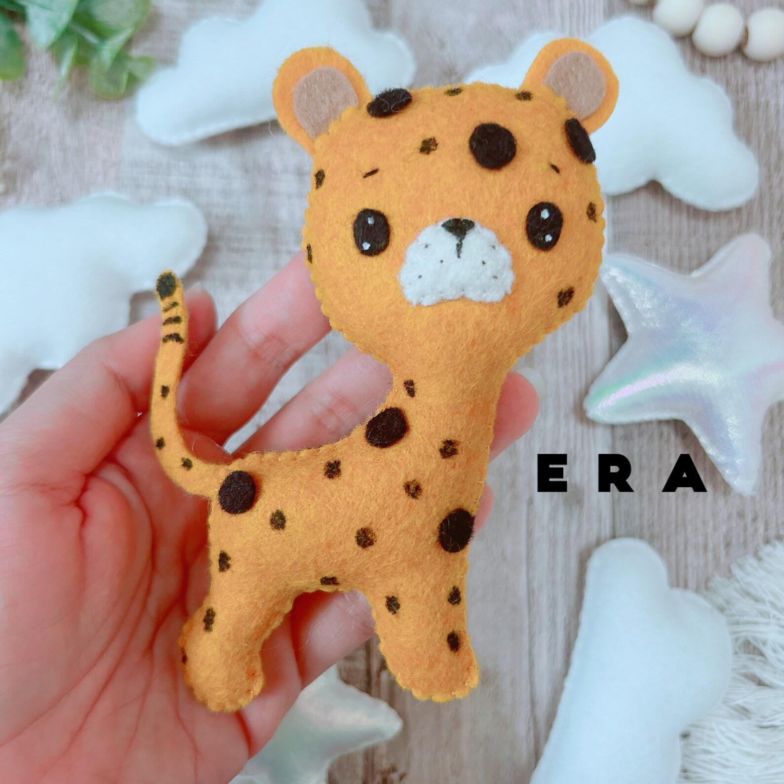 Leopard Felt Set PDF Pattern. DIY Jungle Animal Toys, Baby Mobile ...