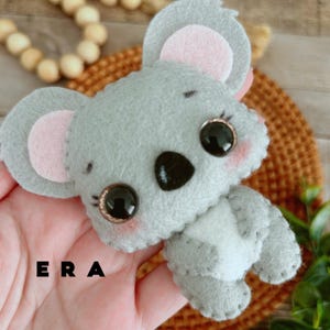 Koala animals felt PDF Patterns. Easy pattern. DIY felt toys for kid. Stuffed animal. Animals pattern. Australian animal. Great DIY gift.