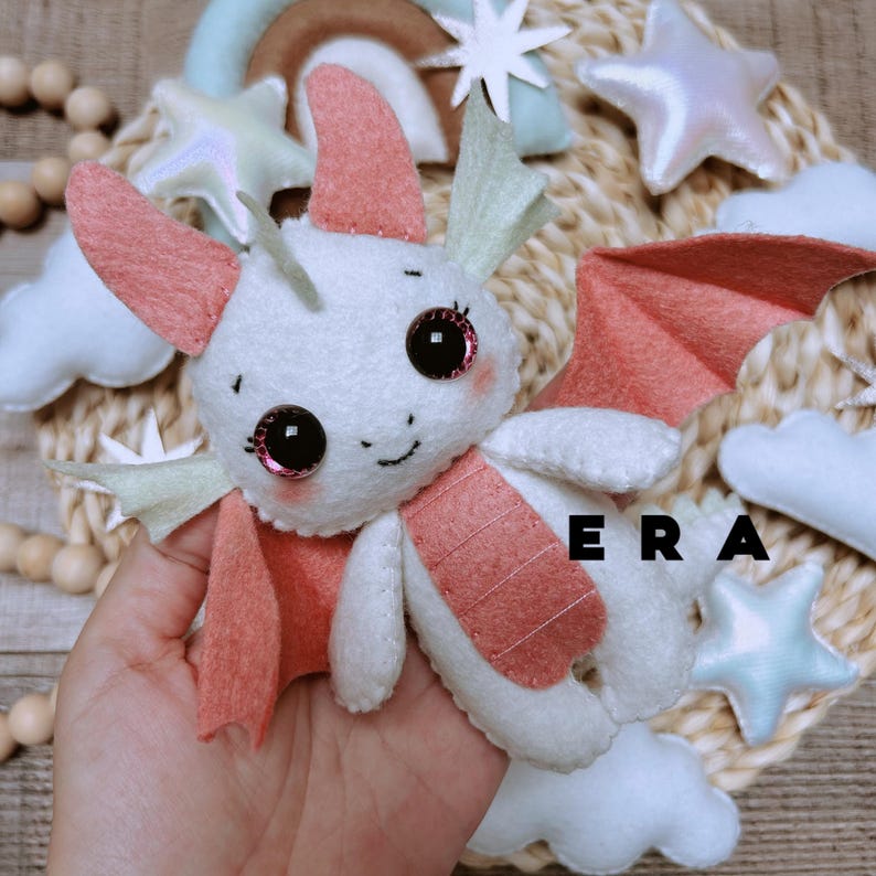 Dragon Set PDF Pattern. Stuffed Animal Pattern. Cute Dragon Plush. DIY Felt Toys Dragon/ Rainbow/ Moon/ Sparkle/ Cloud/ Star. Great DIY Gift image 10