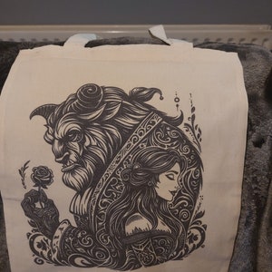 Beauty and the Beast tote bag, Tale as old as time Belle&#39;s book shop Tote Bag, Vintage Beauty and the Beast Tote Bag,  Belle Princess book
