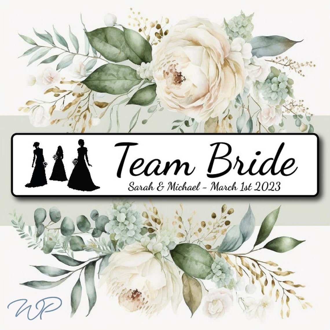 Team Bride Wedding Number Plate - Mr Mrs Couple Name & Date - Etsy