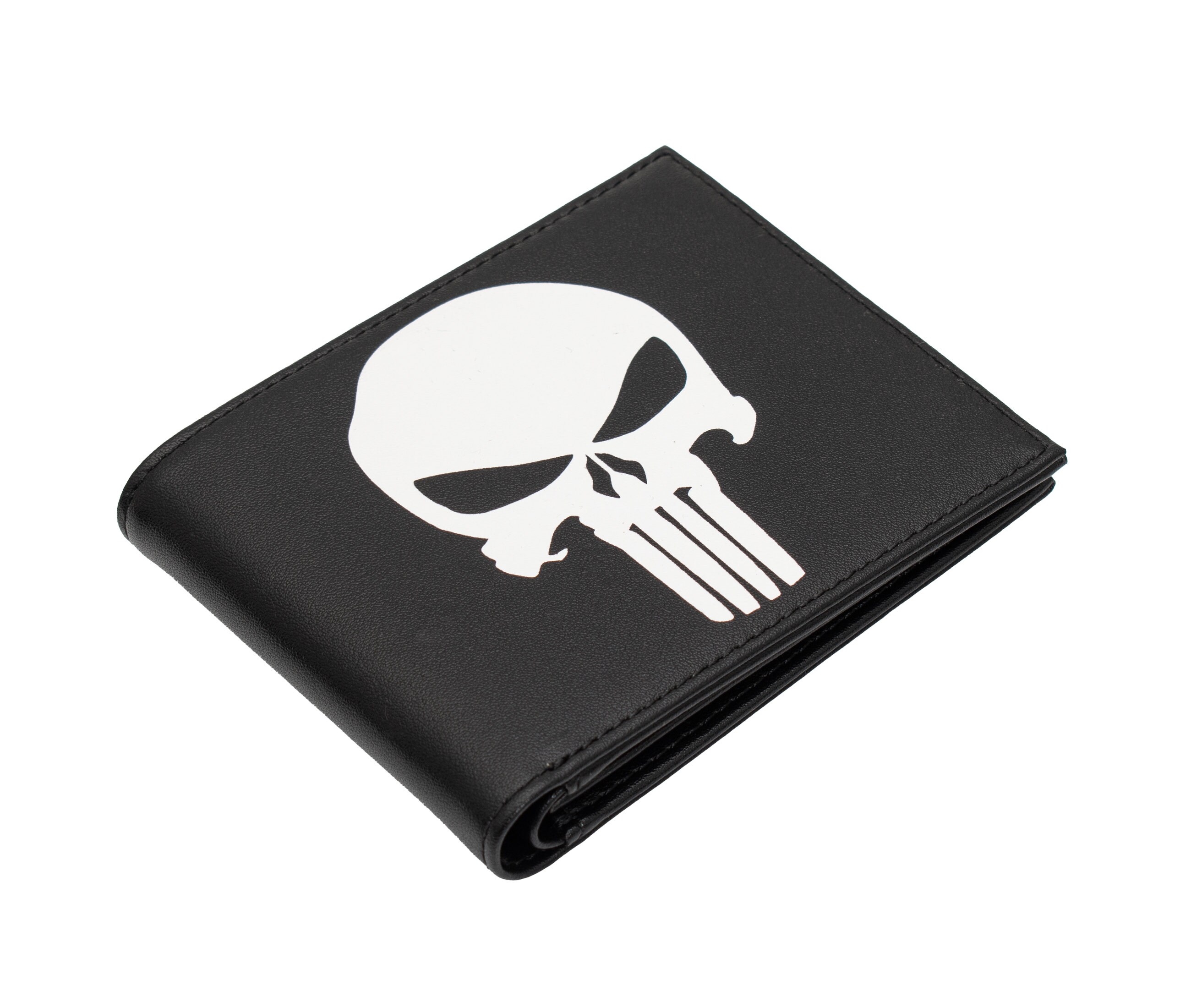 Skull Bifold Wallet - Genuine Leather Brown Men's Wallet With Skeleton Design