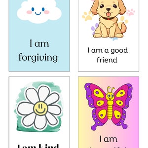 Affirmation Cards for Kids, Printable. Positivity Cards, Building Confidence Cards for Kids. Colorful Gift for Kids, Motivation for Kids image 3