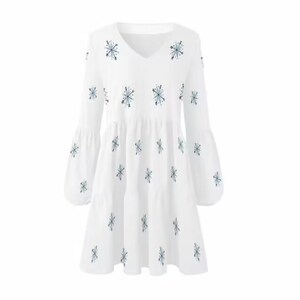 navy blue dress for baby girl Holiday Snowflake Wonderland Women's Sleeveless Skater Dress main image 1