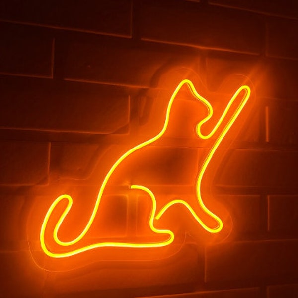 Katze Neon, Katze Neonlicht, Katze Neon Schild, Katze Led Neon, Neon Zimmer Dekor, Neon anpassen, Neon Poster