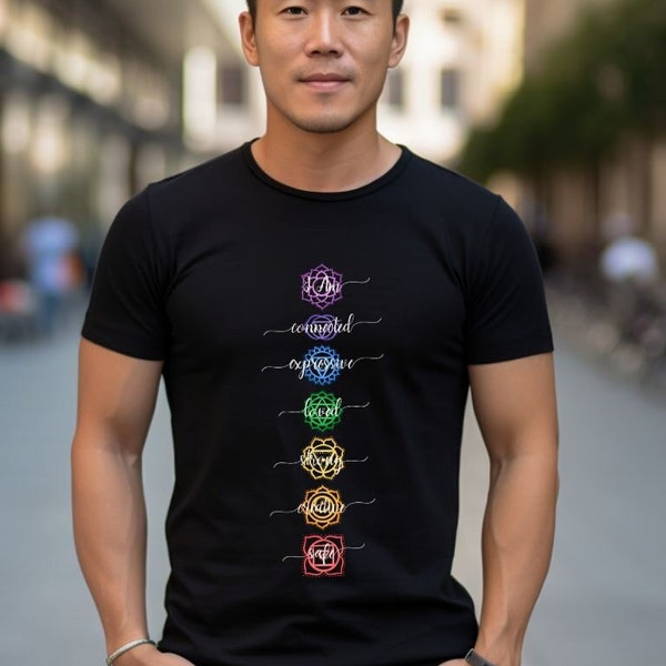 Chakras Shirt, Yoga tshirt, celestial tee, yoga lover, chakras lover, chakras tee, chakras Unisex Jersey Tee