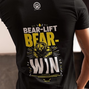 Funny Bear Weightlifting T shirt Funny Workout T-Shirt Funny Gym Shirt Bodybuilding t shirt Workout Clothes, Weightlifting Gift, Pump Cover