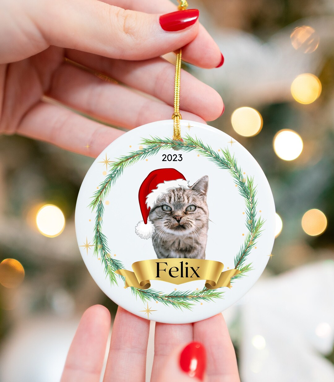 Personalized Pet Ornament Custom Cat Christmas Ornament Pet - Etsy