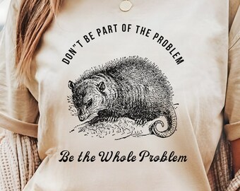 Possum Shirt Opossum Shirt Ironic Shirt Cursed Shirt Gen Z Shirt Weirdcore Weird Shirt Silly Shirt Meme Shirt Unhinged Tshirt Preppy Stuff
