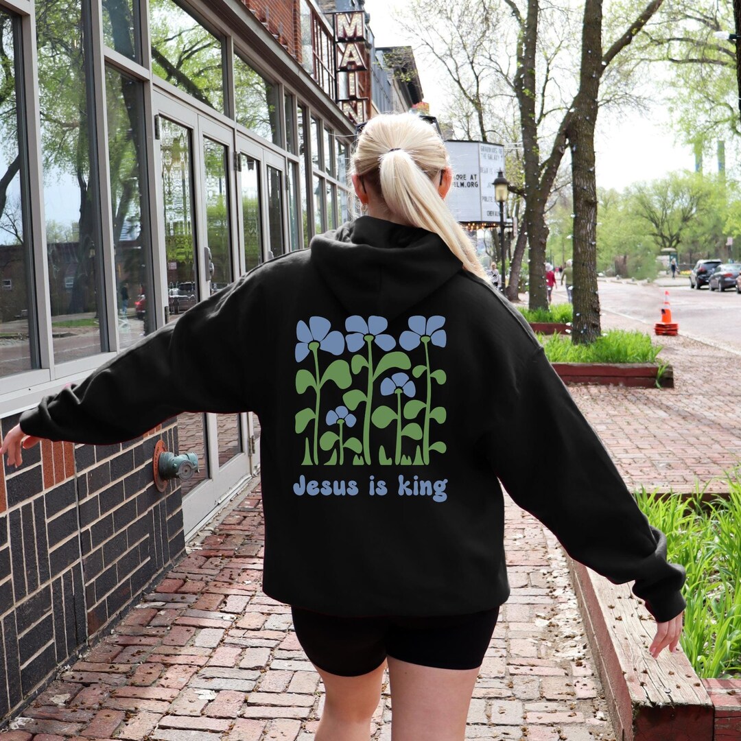Felpa con cappuccio Jesus is King Abbigliamento Jesus Felpa con
