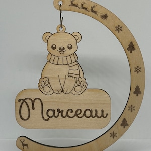 Personalized wooden Christmas ball