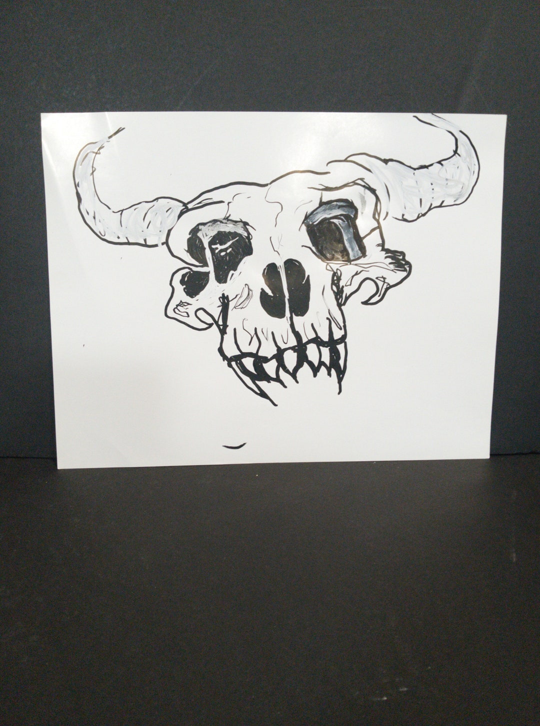 Danzig Skull Marker Painting Drawing, One-of-a-kind Posca Marker ...