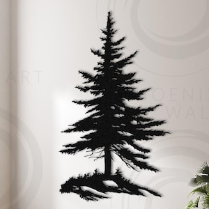 Metall Pine Tree Wandkunst: Bauernhaus Outdoor Decor