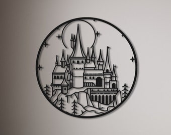 Magic School Metal Wall Art: Wizard Nursery Decor