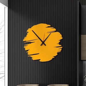 Sunset Metal Wall Clock, Sunrise Large Wall Clock, Minimalist Clock, Modern Silent Black Metal Clocks For Farmhouse, Christmas Gift, Art