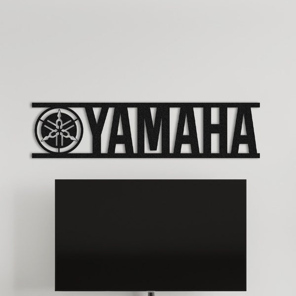 Yamaha motorfietsen metalen wandbord, Yamaha motorfietsen embleem, teken voor kantoor, cadeau voor renners, Man Cave Wall Art, Yamaha motorfietsen